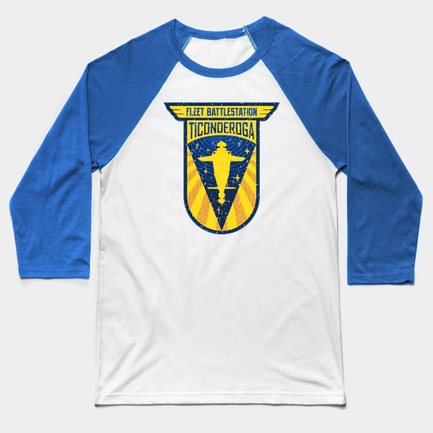 Fleet Battlestation Ticonderoga - Distressed Baseball T-Shirt by DCLawrenceUK